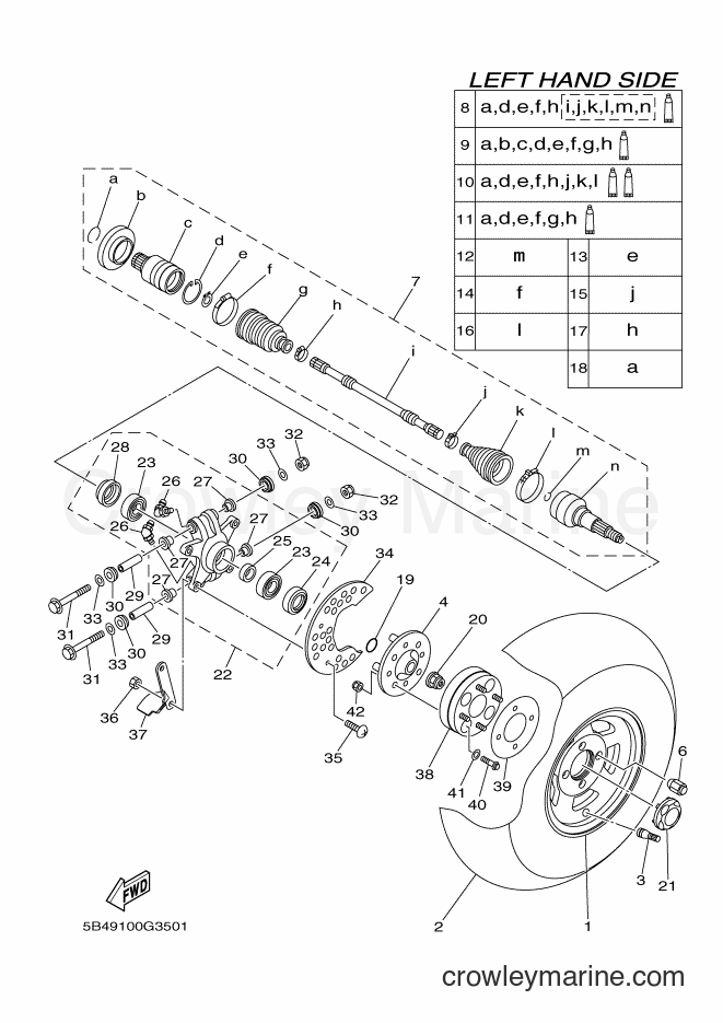2008 ATV YXR700F - YXR700F (5B4A) [010] - REAR WHEEL
