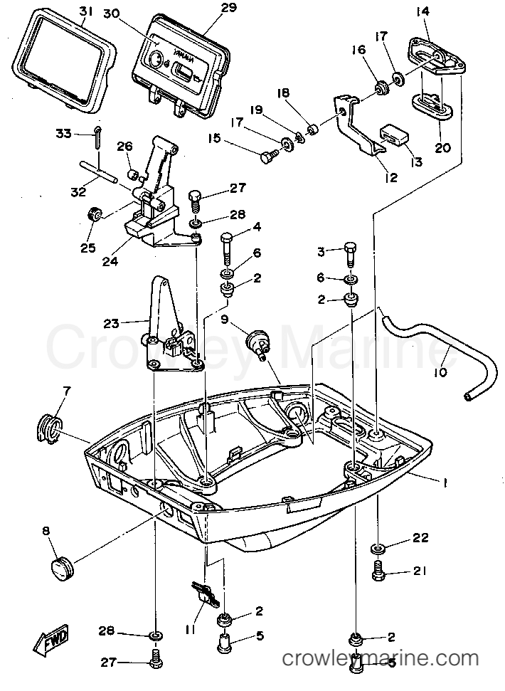 Yamaha Motors T9.9ELHS - BOTTOM COWLING