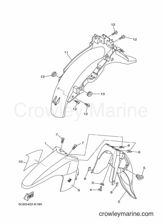 Yamaha Motors T110LEC (5C6G) [010] - FENDER