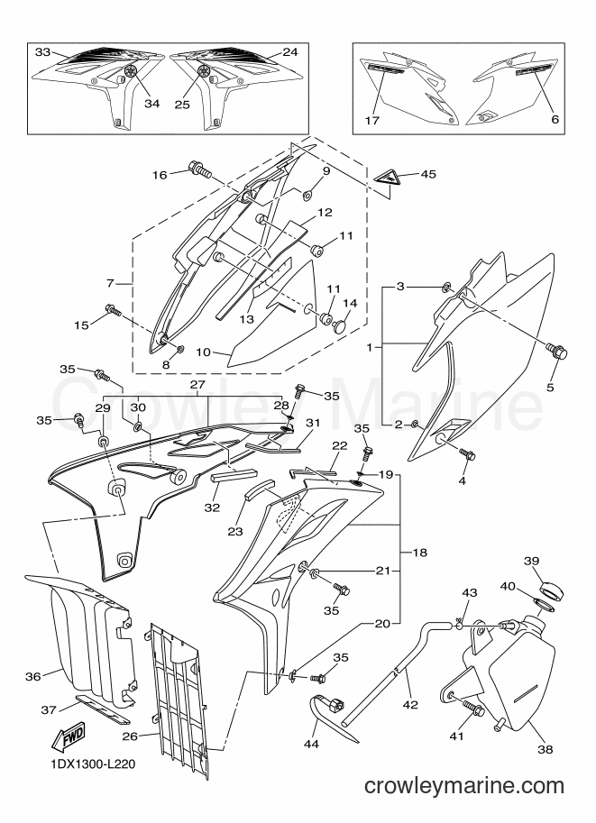 2012 Dirt Bike WR450F - WR450F (1DX1) [010] - SIDE COVER