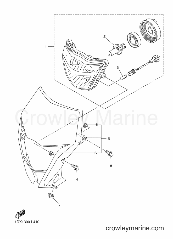 2014 Dirt Bike WR450F - WR450F (1DXA) [010] - HEADLIGHT