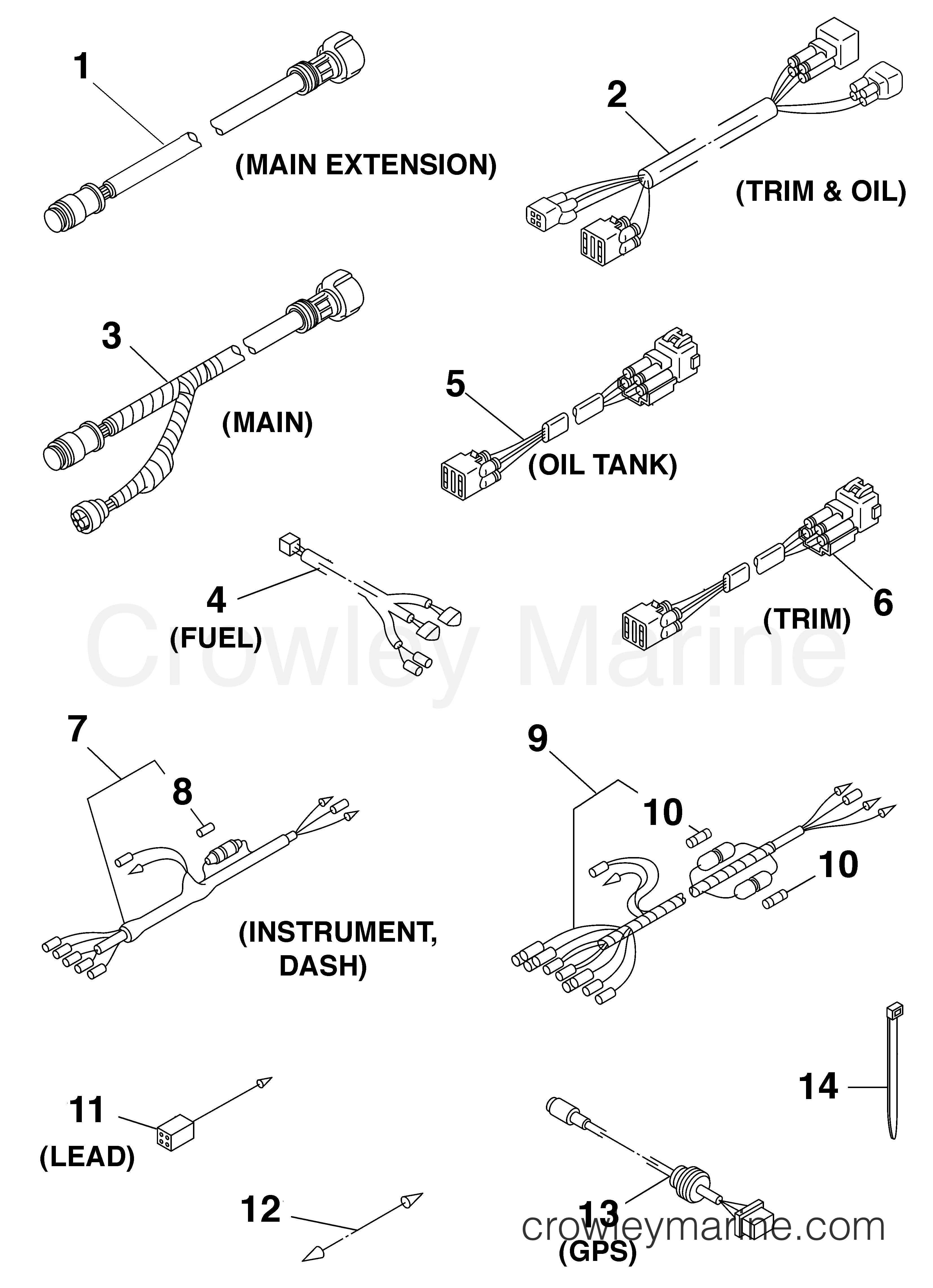 Yamaha Motors Rigging 2005 - ELECTRICAL WIRE HARNESSES