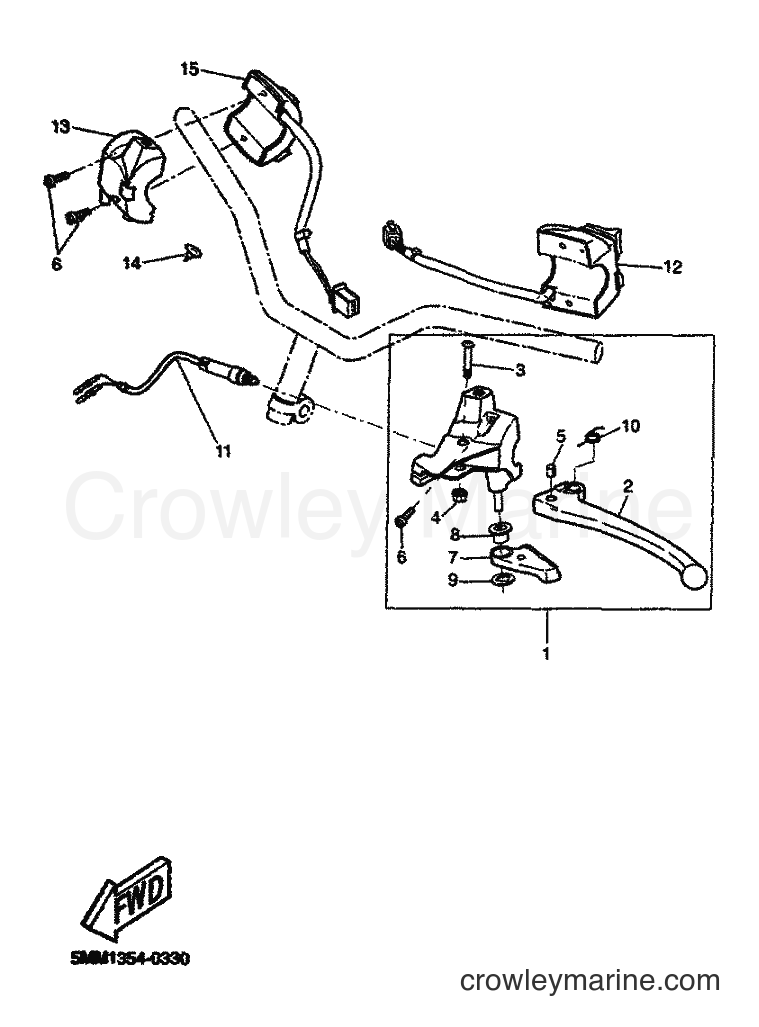 Yamaha Motors CW50 (5MN1) [040] - HANDLE SWITCH & LEVER