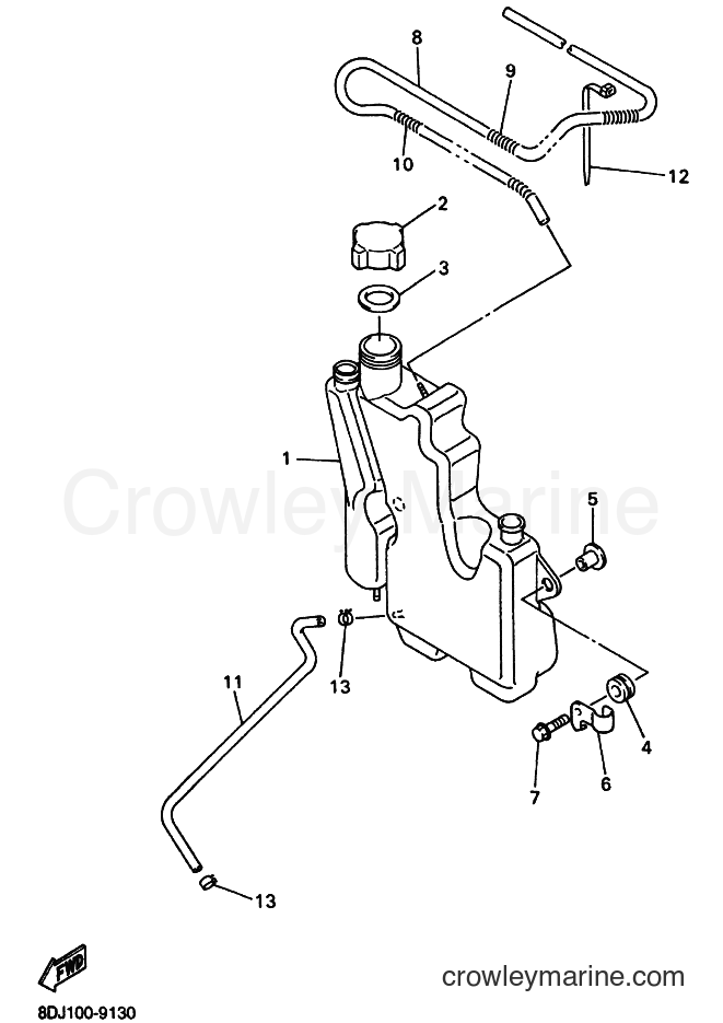 2000 Snowmobile PZ500 - PZ500 (8DJ2) [030] - OIL TANK