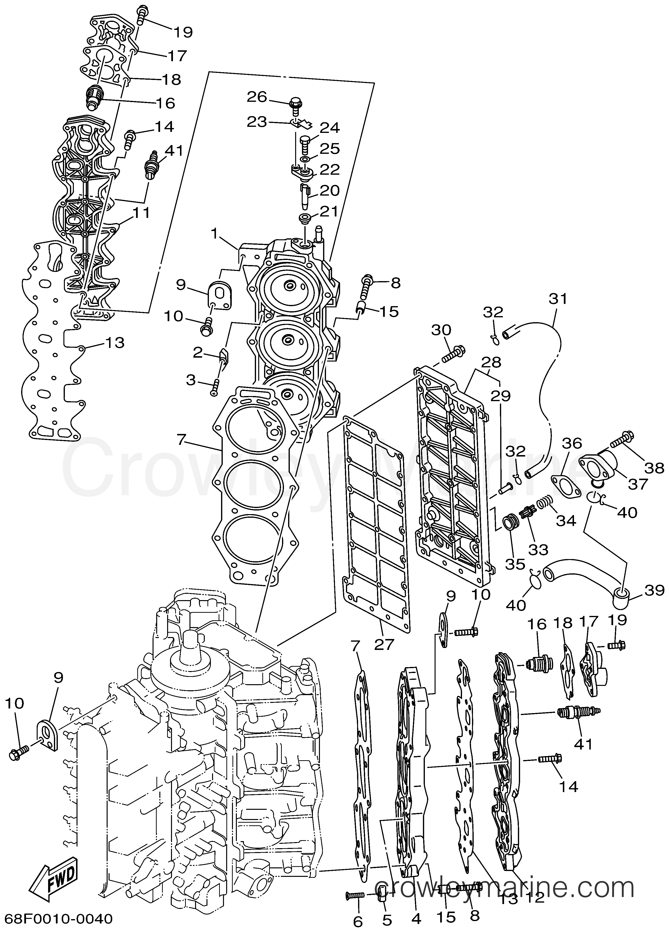 Yamaha Motors Z200TXRA - CYLINDER CRANKCASE 2