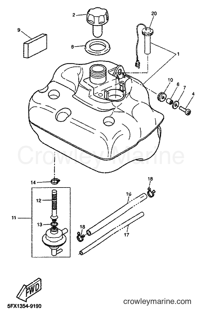 1999 Scooter CW50RS - CW50RS (5FX5) [010] - FUEL TANK