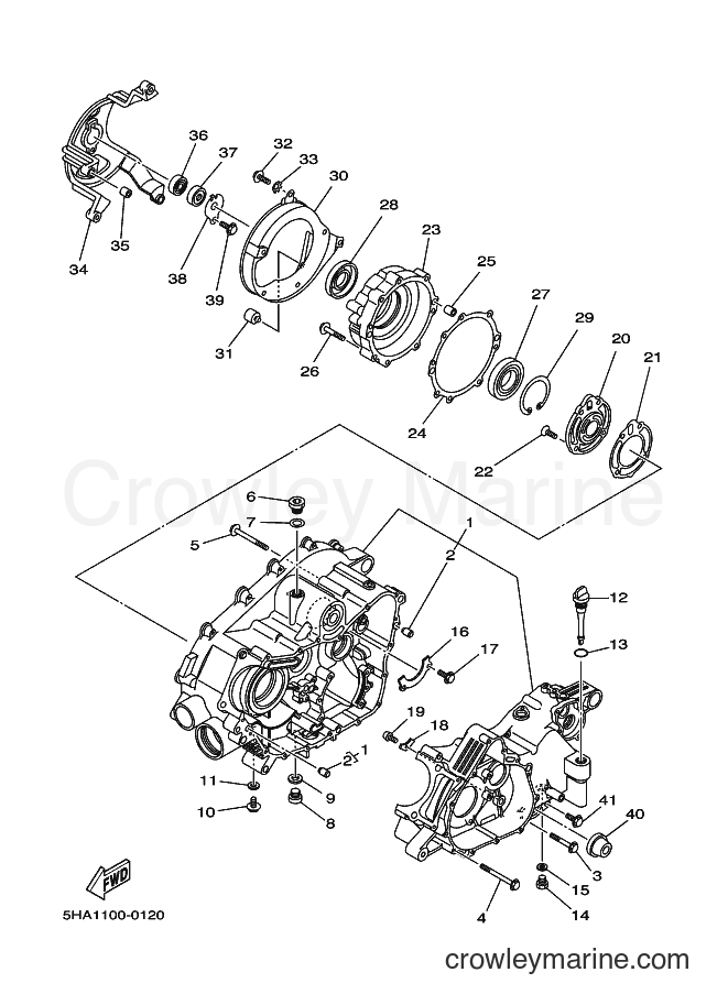 Yamaha Motors YFM400A (5HA3) [010] - CRANKCASE