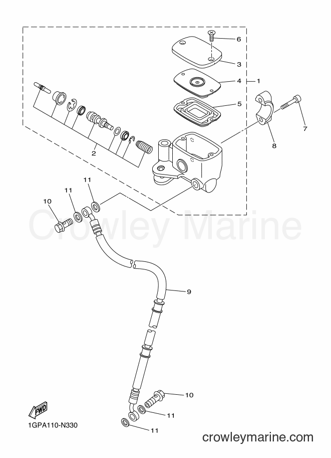 Yamaha Motors XVS1300CU (2SS4) [040] - FRONT MASTER CYLINDER