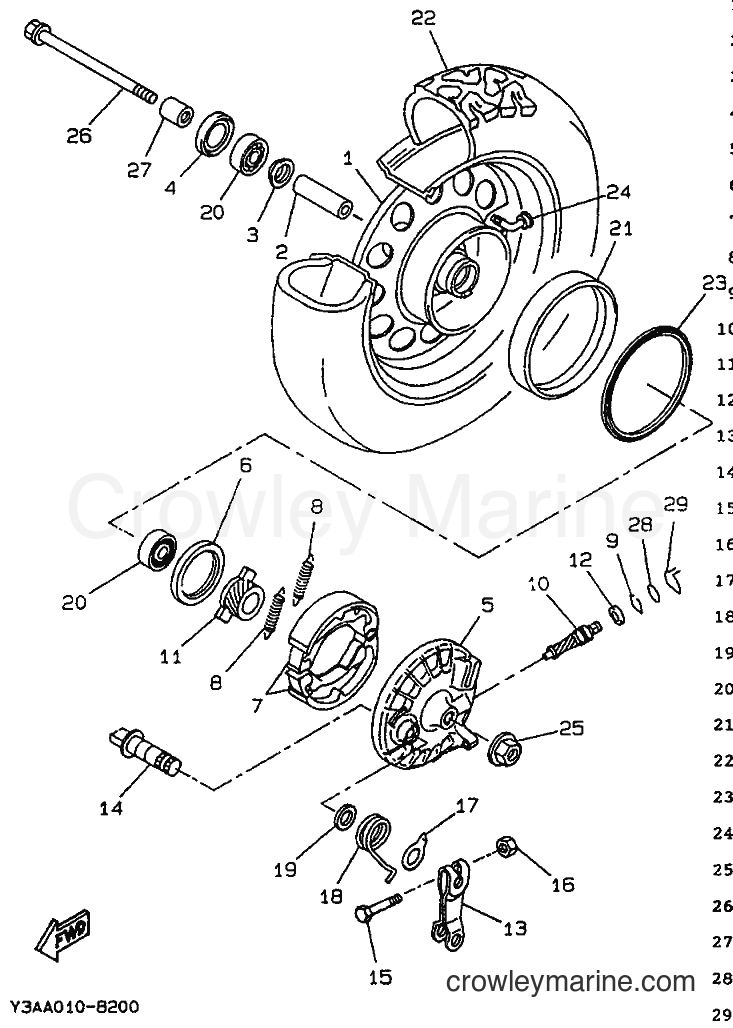 1992 Scooter CW50 - CW50 (4CA3) [999] - FRONT WHEEL