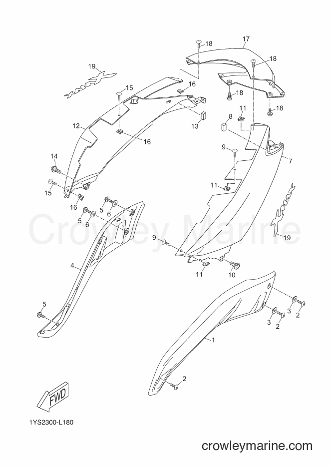 Yamaha Motors YP125R (2ABA) [030] - SIDE COVER