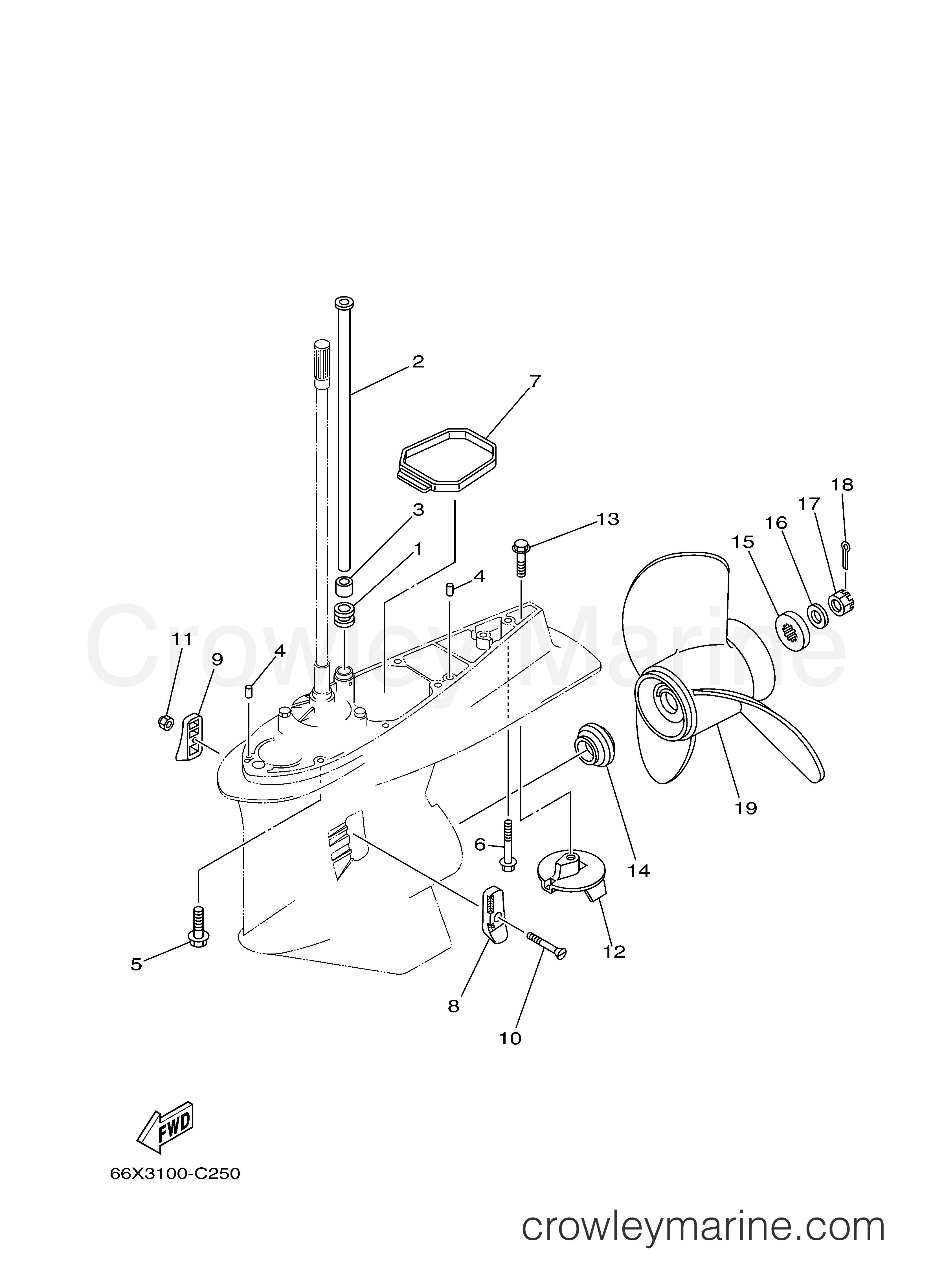 Yamaha Motors VX225TLRC - LOWER CASING DRIVE 2