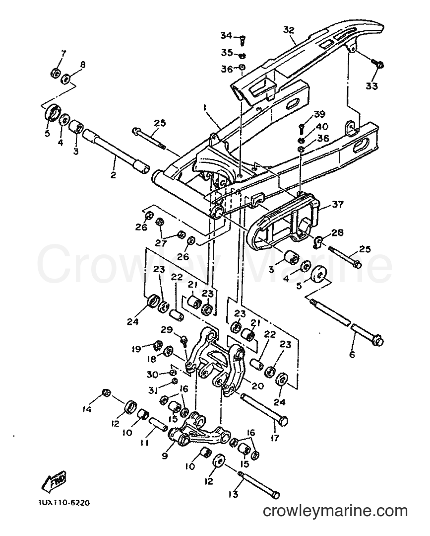 Yamaha Motors FJ1200 (1TX) [99A] - REAR ARM