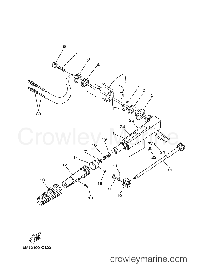 Yamaha Motors 6CMHL (6M83) [090] - STEERING