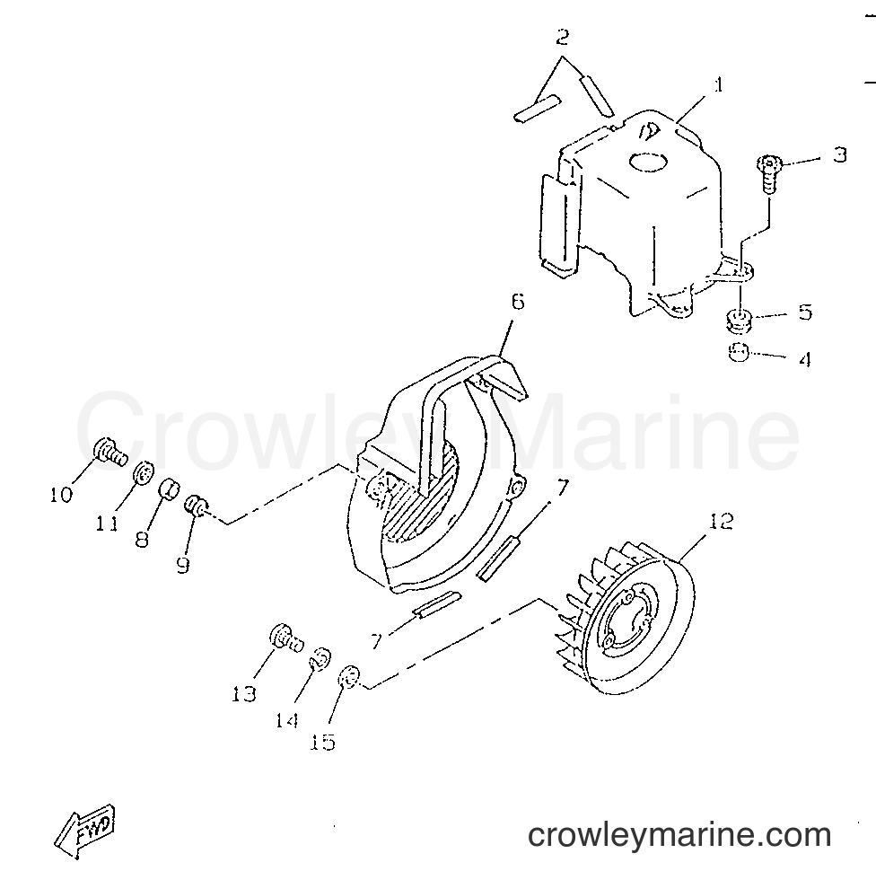 1995 Scooter CW50RS - CW50RS (4TD1) [999] - AIR SHROUD & FAN