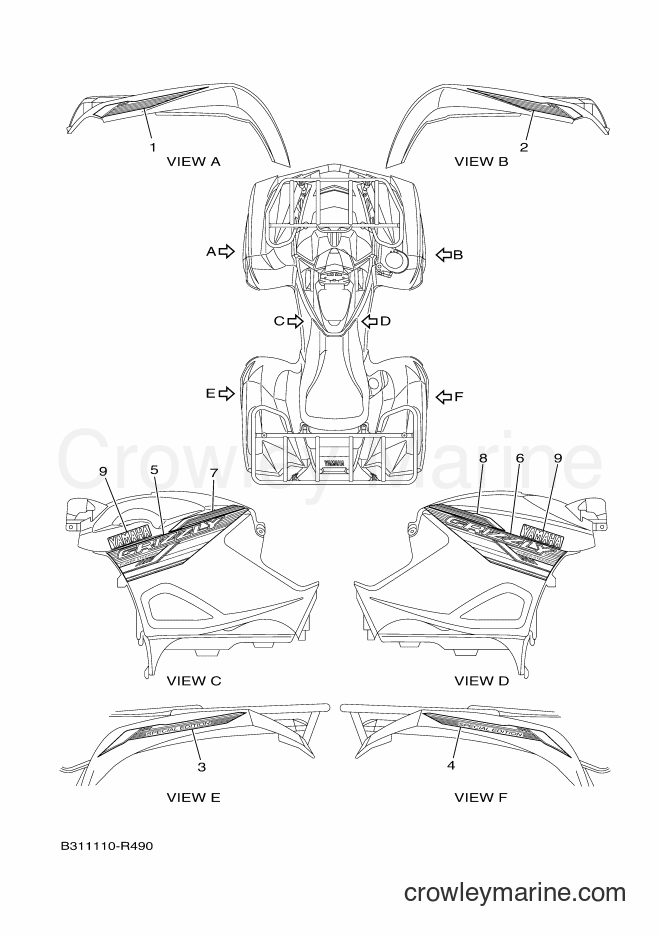 Yamaha Motors YFM700FWAD (B313) [010] - GRAPHICS