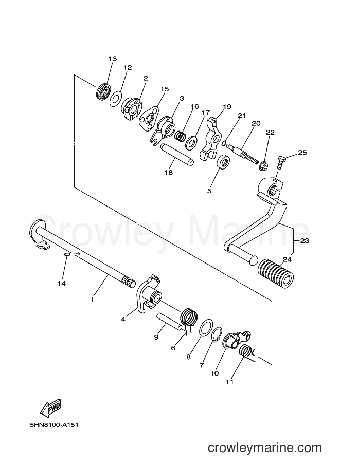 2003 Dirt Bike TT-R90E - TT-R90E (5HNG) [010] - SHIFT SHAFT