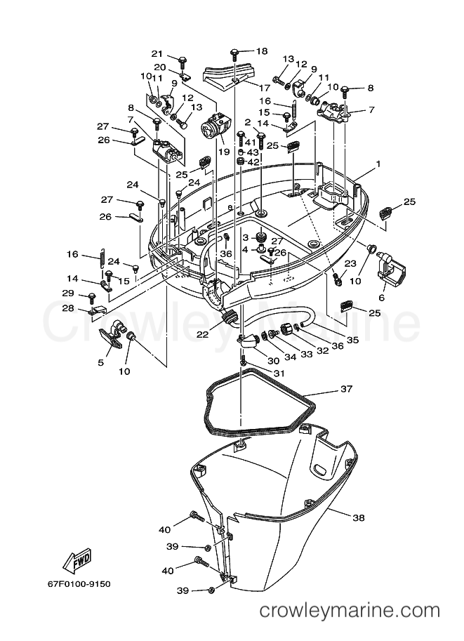 Yamaha Motors F80A (67G) [060] - BOTTOM COWLING