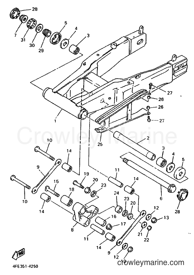 1994 Street Bike GTS1000A - GTS1000A (4FE3) [99A] - REAR ARM