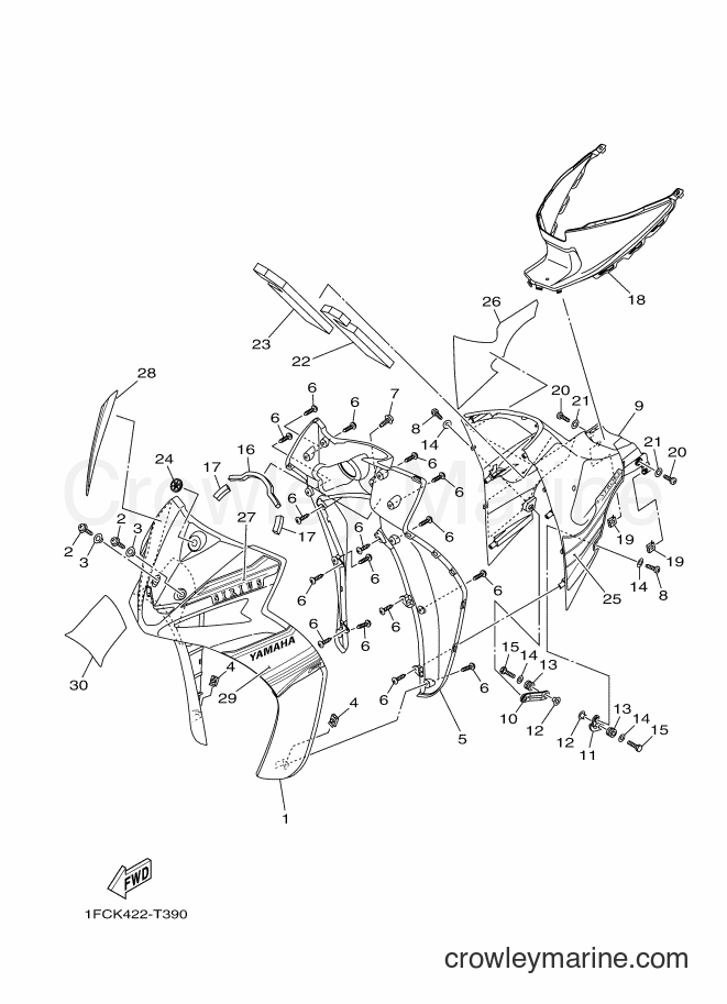 2018 Scooter T115FL-1 - T115FL-1 (1FCM) [010] - LEG SHIELD 2