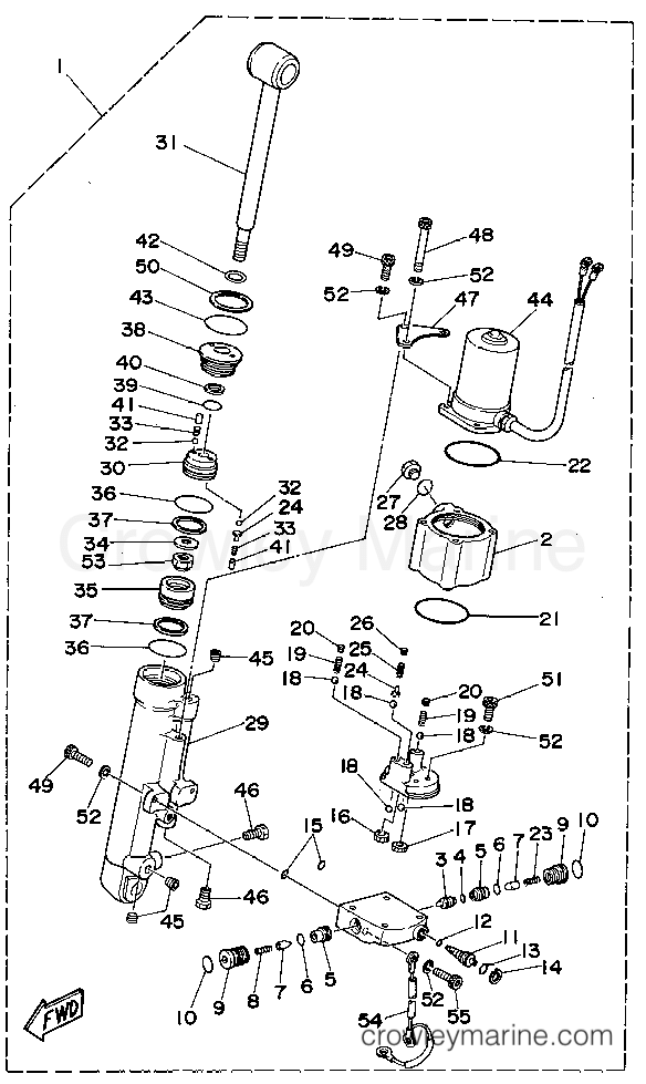 Yamaha Motors C40MLHT - POWER TILT ASSEMBLY (C40PR)