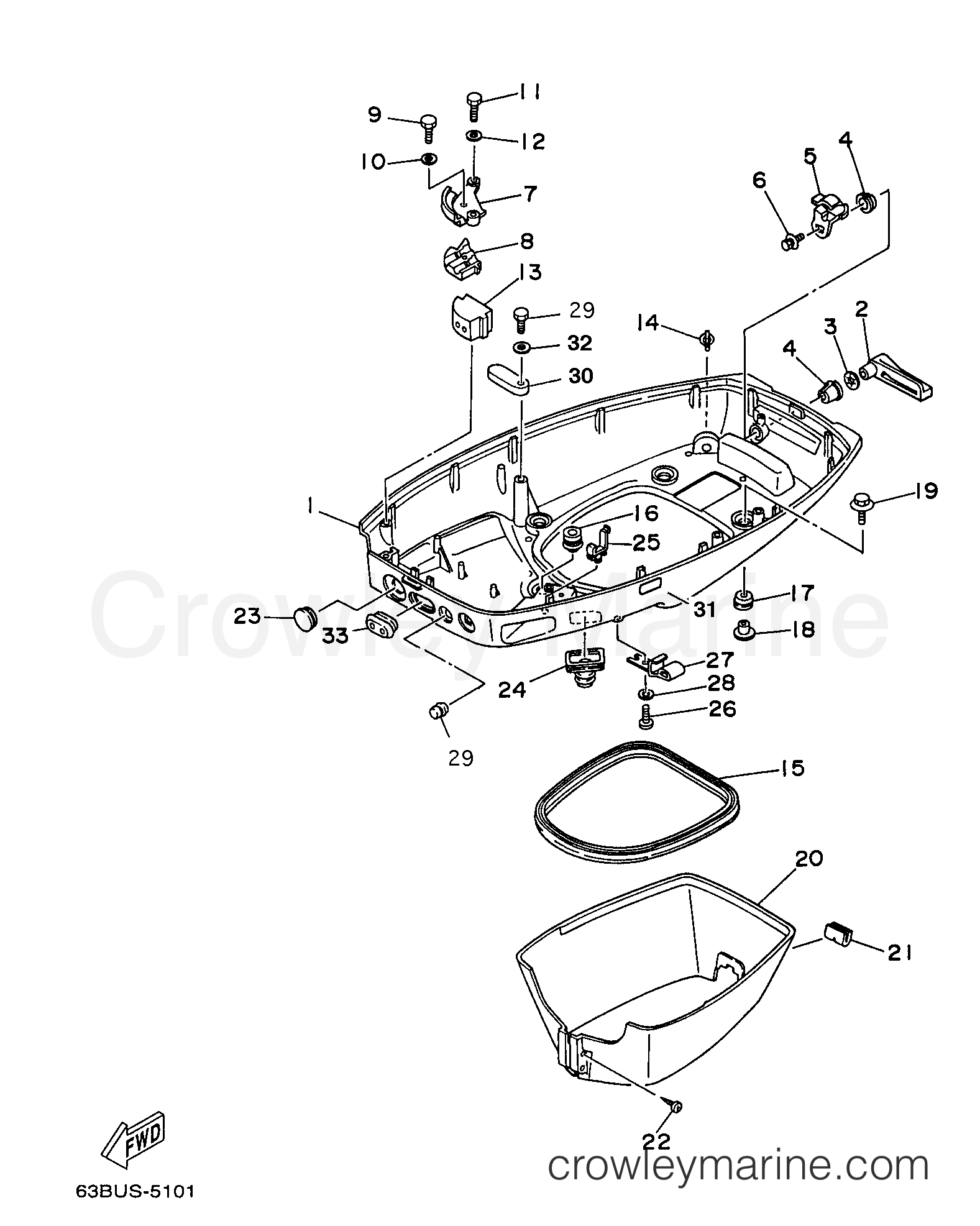 Yamaha Motors C40TLRV - BOTTOM COWLING
