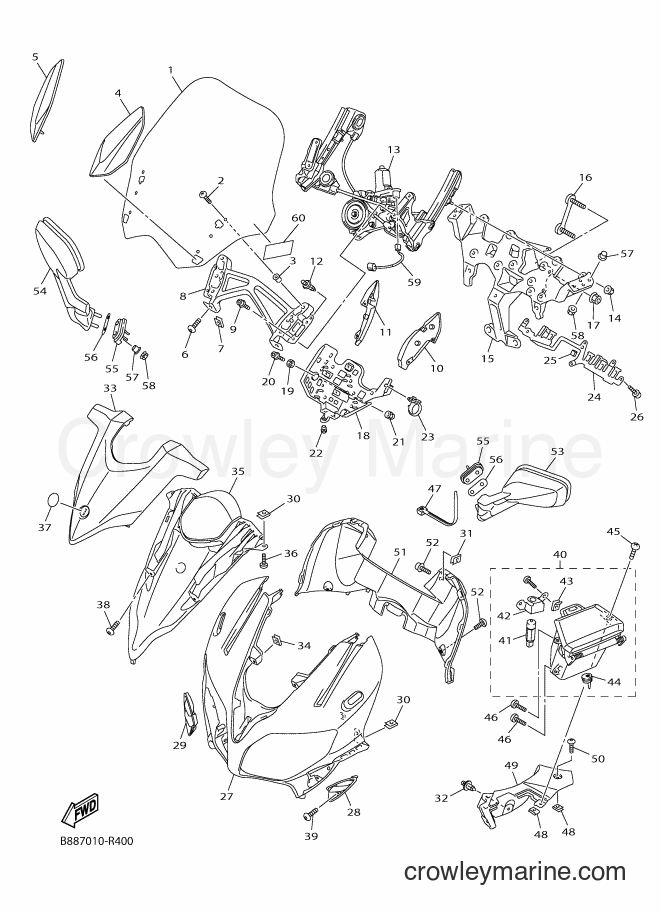 2018 Sport Bike FJR1300A - FJR1300A (B88H) [010] - COWLING 1