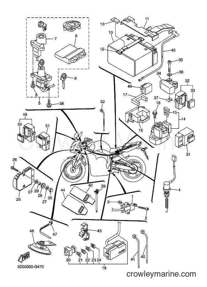 2008 Street Bike FZ1-SA - FZ1-SA (5D03) [060] - ELECTRICAL 2