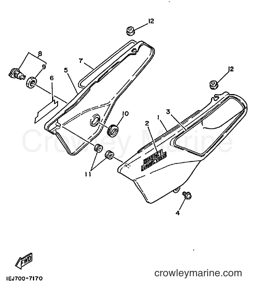 1991 Dirt Bike DT175 - DT175 (3FJ4) [010] - SIDE COVER