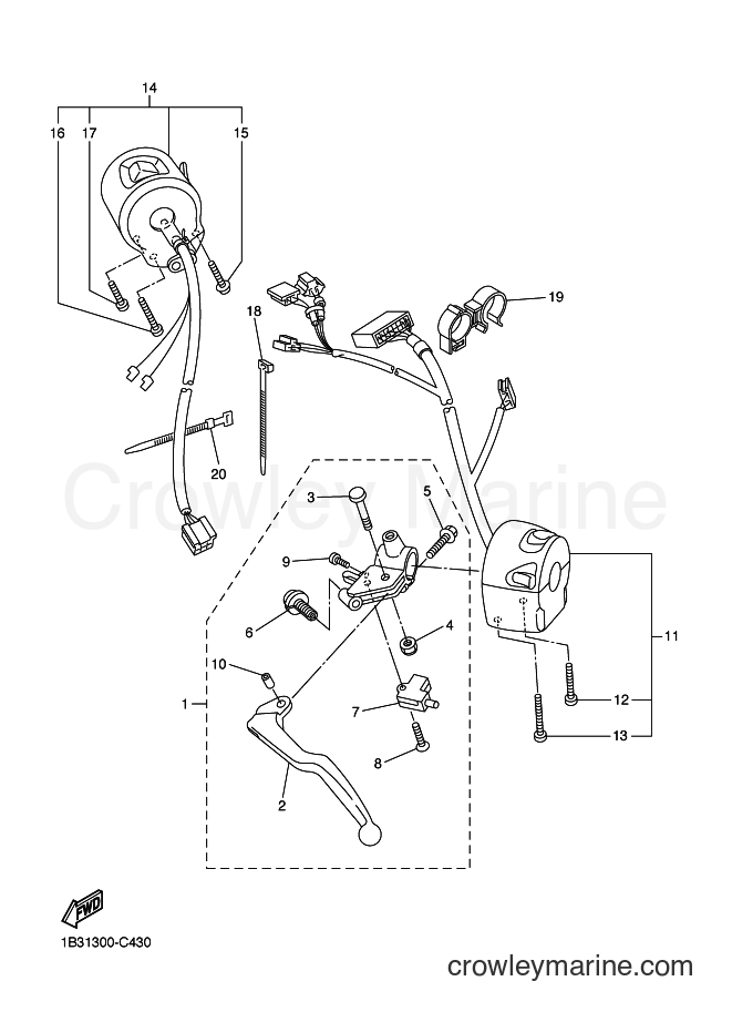 2004 Street Bike FZ6-N - FZ6-N (1B31) [100] - HANDLE SWITCH & LEVER
