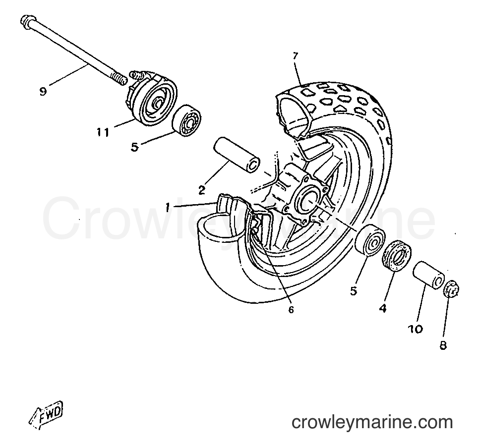 1998 Scooter CW50RSX - CW50RSX (4YC3) [999] - FRONT WHEEL