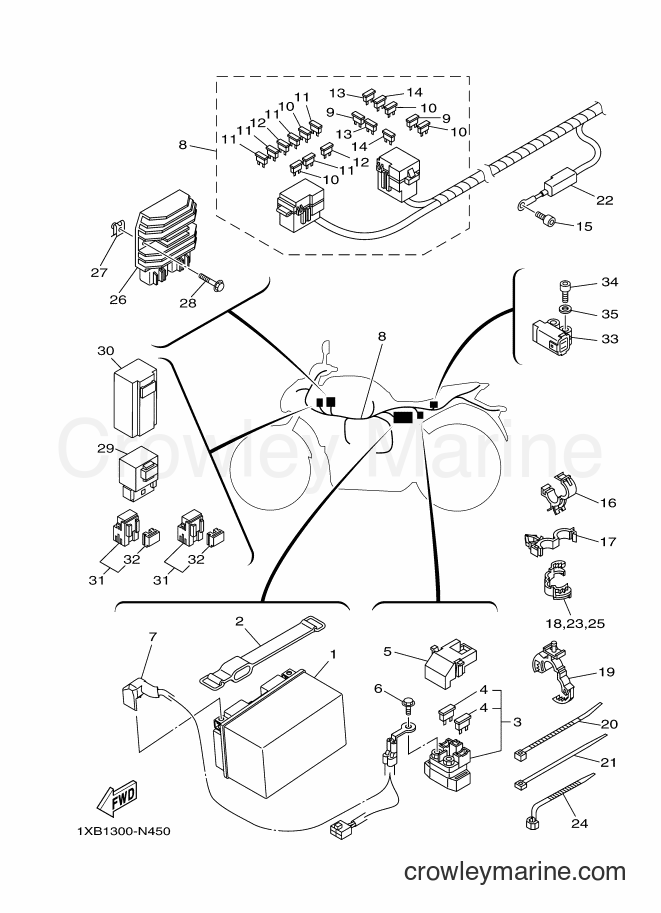 2014 Street Bike MT07A - MT07A (1XBE) [010] - ELECTRICAL 1
