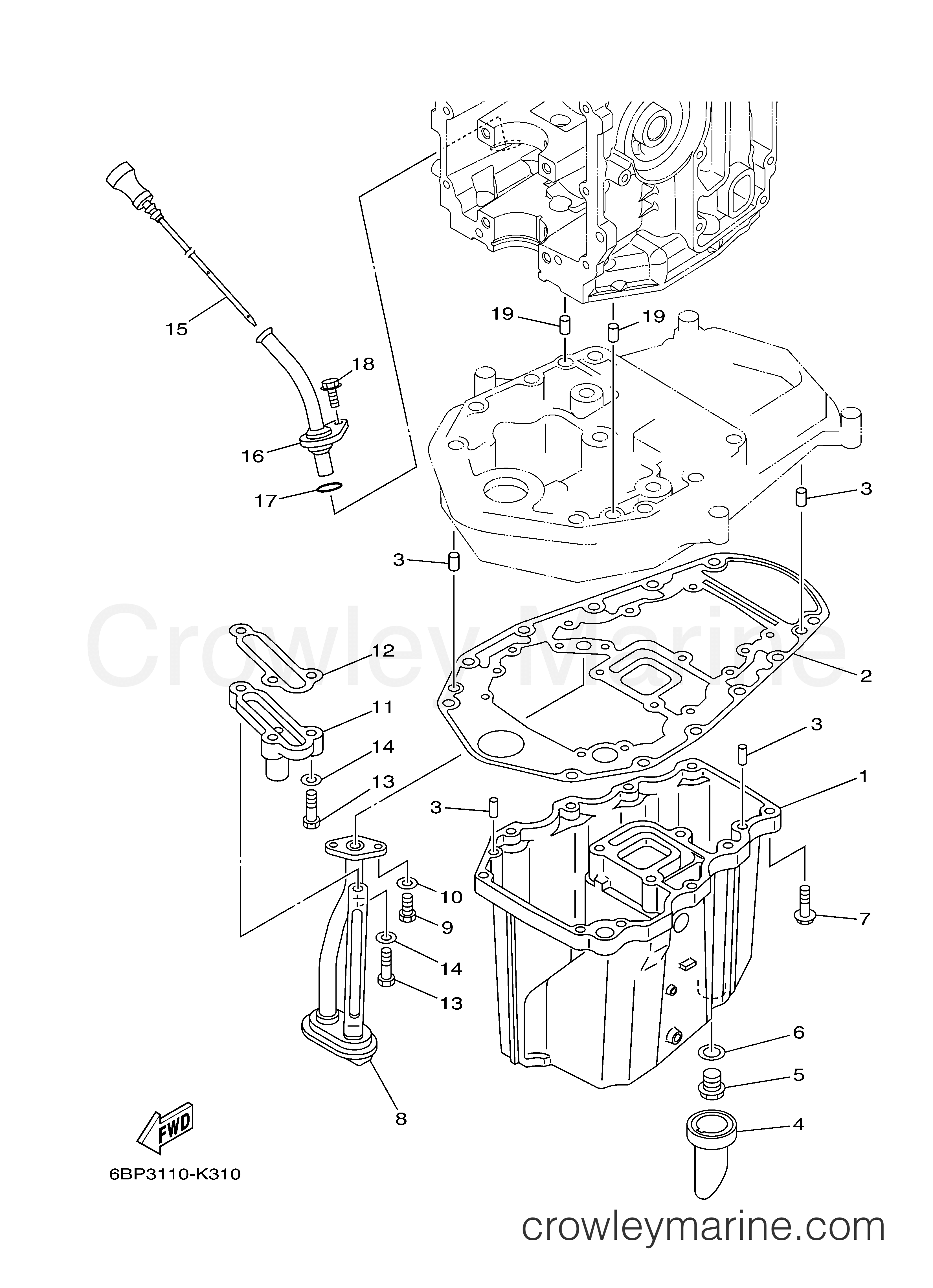 Yamaha Motors F25LEA - OIL PAN