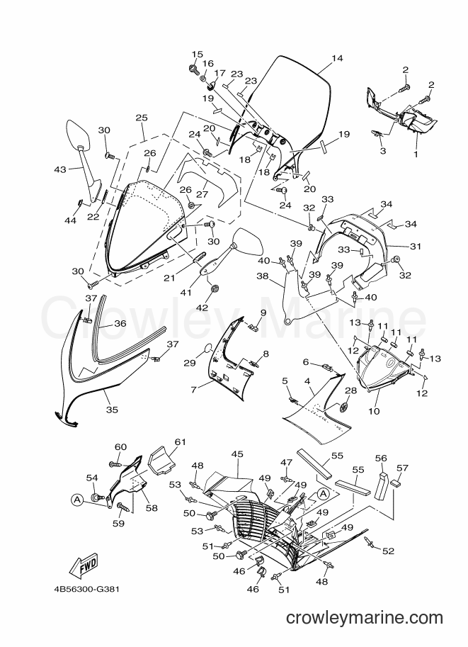 Yamaha Motors XP500A (4B56) [010] - WINDSHIELD
