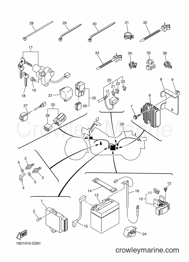 Yamaha Motors XVS250 (19D7) [010] - ELECTRICAL 1