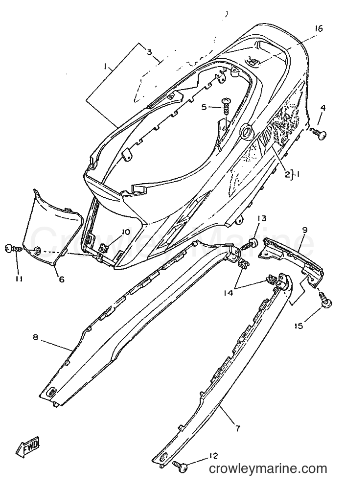 1995 Scooter YA50F - YA50F (4SN1) [999] - SIDE COVER