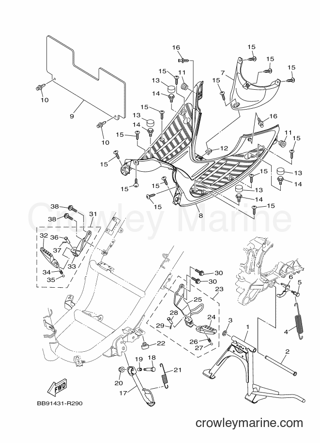 Yamaha Motors LNC125 (BB95) [010] - STAND & FOOTREST