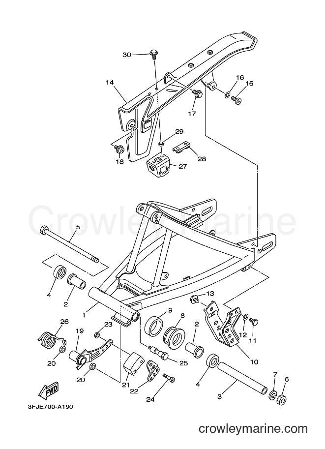 2004 Dirt Bike DT175 - DT175 (3FJF) [010] - REAR ARM