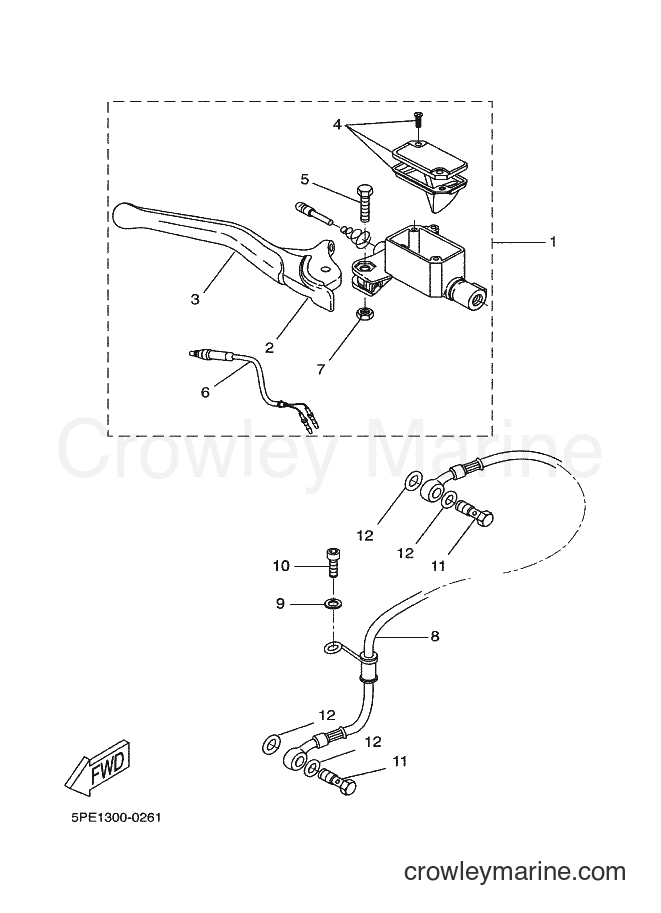 2001 Scooter YQ50L - YQ50L (5PU6) [020] - FRONT MASTER CYLINDER