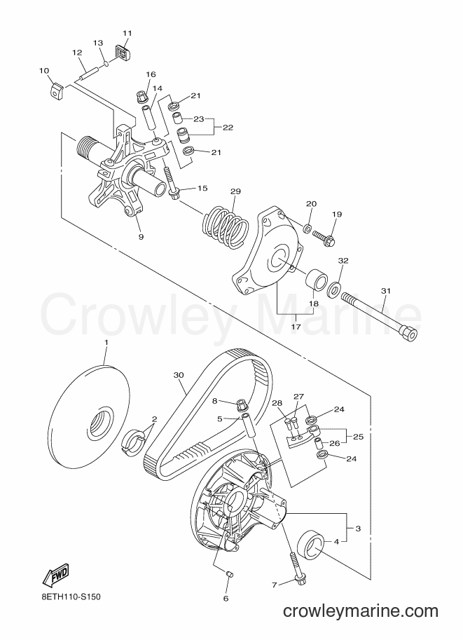 Yamaha Motors RS10VT (8ETH) [020] - PRIMARY SHEAVE