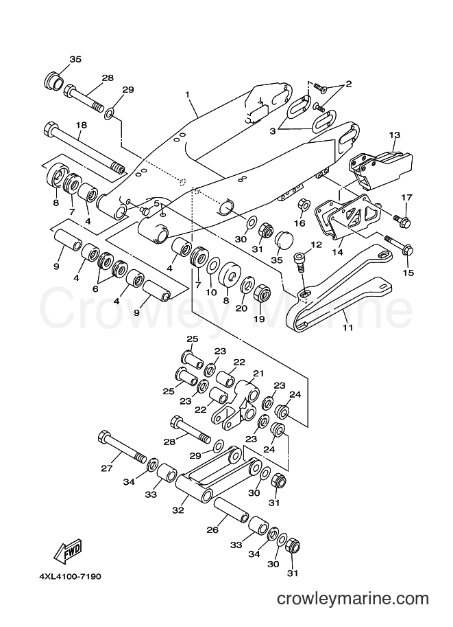 Yamaha Motors YZ125 (4XM1) [020] - REAR ARM