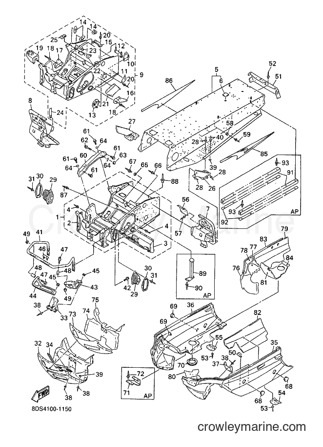 Yamaha Motors VX700 (8DS4) [020] - FRAME