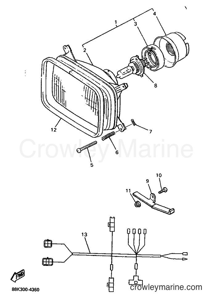Yamaha Motors VT480TF (88K5) [010] - HEADLIGHT