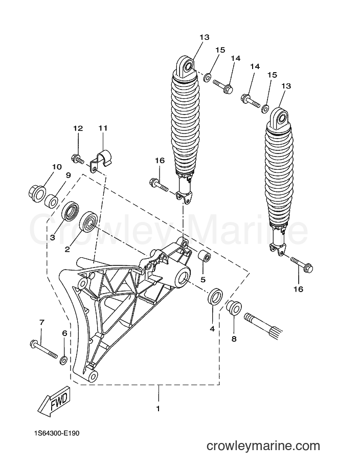 2006 Scooter VP300 - VP300 (1S64) [010] - REAR ARM & SUSPENSION