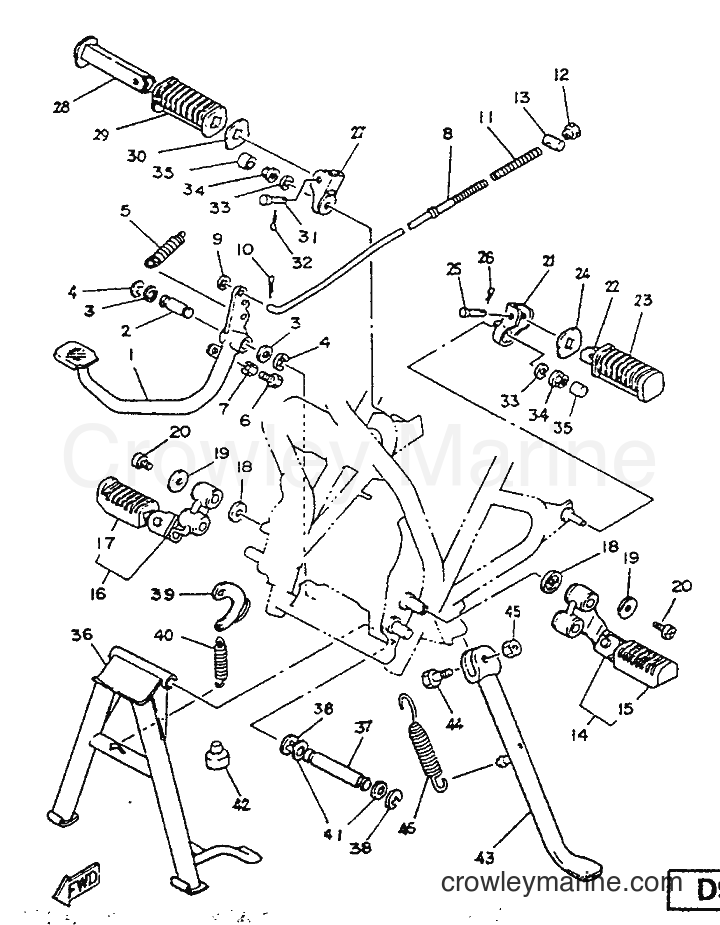 Yamaha Motors SR125 (2JW) [999] - CABALLETES-ESTRIBERAS