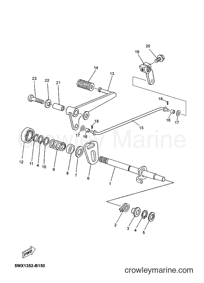 2004 Scooter TZR50 - TZR50 (5WX6) [030] - SHIFT SHAFT
