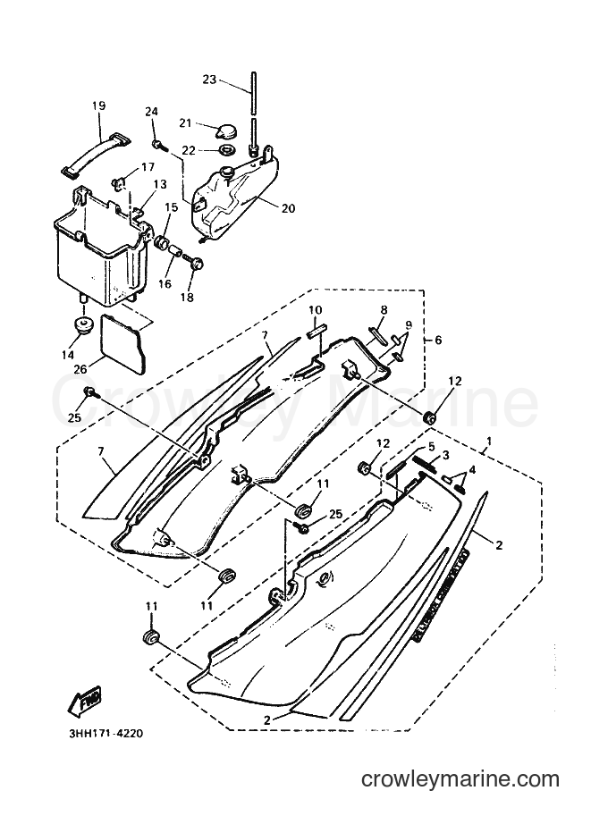 Yamaha Motors FZR600 (3HHD) [010] - SIDE COVER