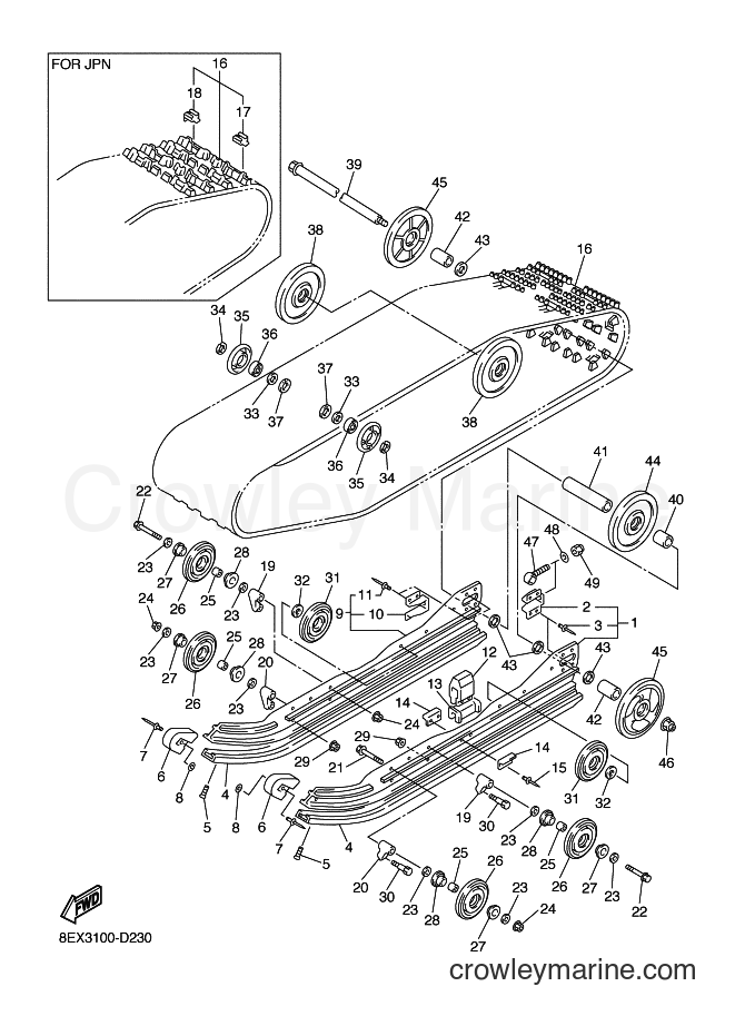 2005 Snowmobile SXV60 - SXV60 (8EX3) [020] - TRACK SUSPENSION 1