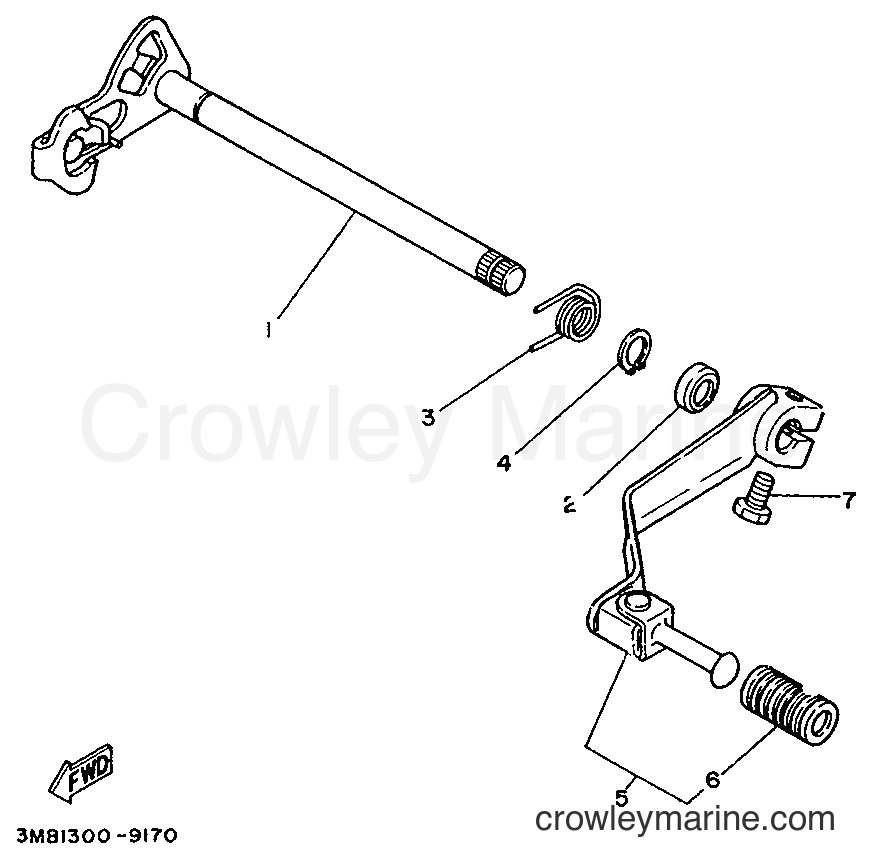 1996 Dirt Bike DT125RE - DT125RE (4DK6) [010] - SHIFT SHAFT