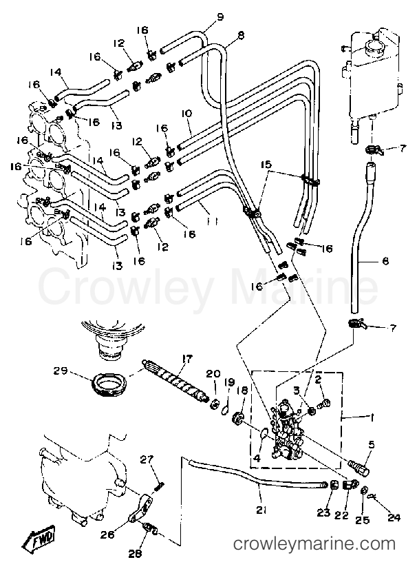 Yamaha Motors 225ETLD - OIL PUMP