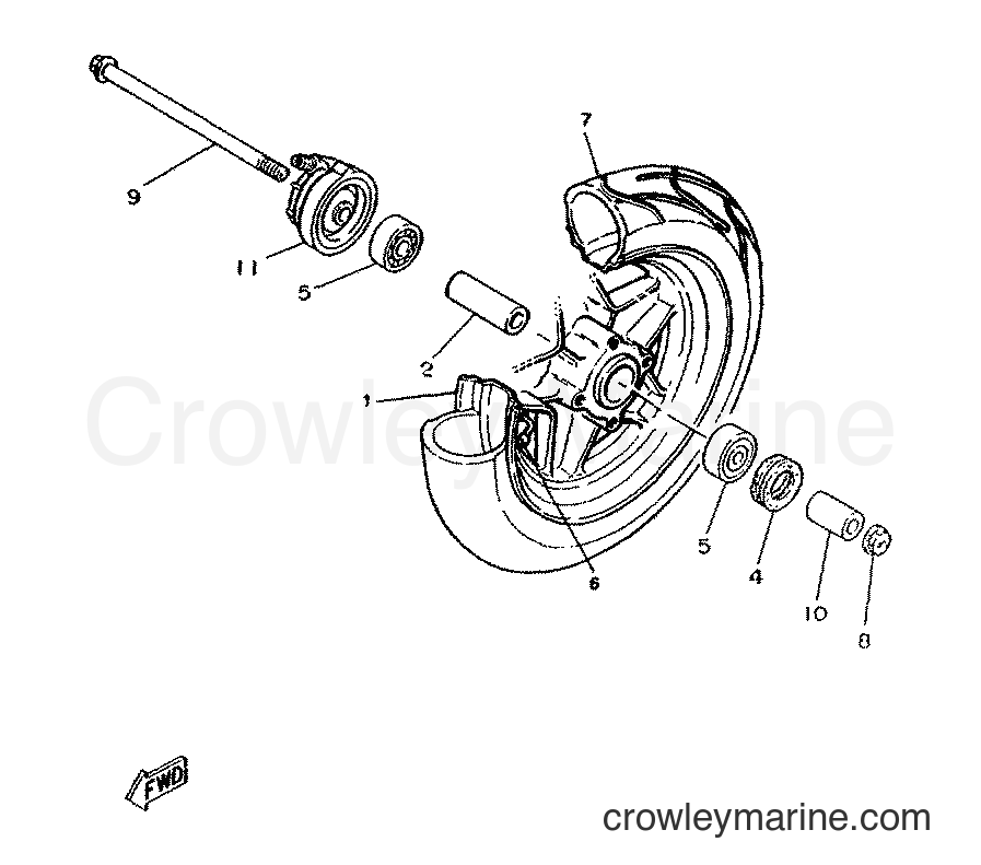 Yamaha Motors CW50RS (4VB1) [999] - FRONT WHEEL